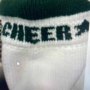 Microfiber Cheer Socks Ankle Dark Green Tab - small